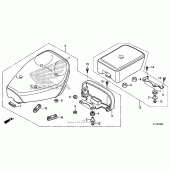 Схема вузла: Сидіння для Honda CMX250 Rebel