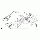 Схема вузла: Бічний обтічник для Honda CRF250 CRF250L