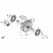 Схема вузла: Переднє колесо для Honda CBR600 CBR600RR