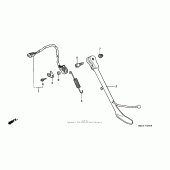 Схема вузла: Бічна підніжка для Honda GL1500 Valkyrie