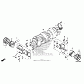Схема узла: Коленчатый вал & Поршень для Honda GL1800 Gold Wing F6B Bagger