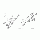 Схема вузла: Chrome backrest + rear carrier attachment для Honda VTX1300