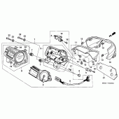 Схема вузла: Панель приладів (CB600F5 / 6) для Honda CB600F Hornet