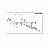 Схема вузла: Windshield set для Honda VT600 Shadow VLX