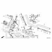Схема вузла: Верхня траверса & Кліпон керма для Honda CB1000 CB1000R