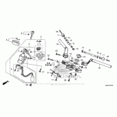 Схема вузла: Верхня траверса & Кліпон керма для Honda CBR500 CBR500R