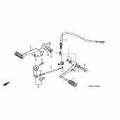 Схема вузла: Brake pedal / change pedal для Honda CBF600