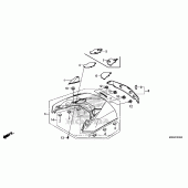 Схема вузла: Rear center top cover для Honda GL1800 Gold Wing F6B Bagger