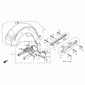 Схема узла: Заднее крыло для Honda VT750 Shadow Aero