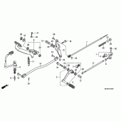 Схема вузла: Педаль (Лапка) (EXCEPT KO) для Honda VT750 Shadow Aero