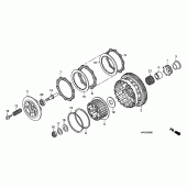 Схема вузла: Зчеплення для Honda CB600F Hornet