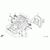 Схема вузла: Сидіння для Honda GL1800 Gold Wing