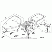 Схема вузла: Сидіння для Honda CMX250 Rebel