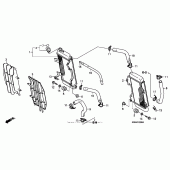 Схема вузла: Радіатор для Honda CRF250 CRF250R