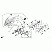 Схема узла: Заднее крыло 1 для Honda VT750 Shadow Aero