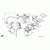 Схема вузла: Акумулятор для Honda CBR1000 CBR1000F
