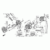 Схема узла: Карбюратор + component parts для Honda ST1100 Pan-European