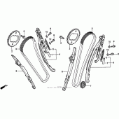 Схема вузла: Ланцюг ГРМ і Натяжитель і Успокоитель для Honda VT1100 Shadow ACE