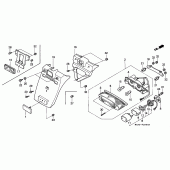 Схема вузла: Задній ліхтар (Стоп-сигнал) (VT1100C) для Honda VT1100 Shadow