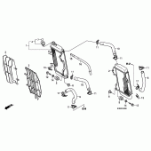 Схема вузла: Радіатор для Honda CRF250 CRF250R