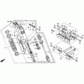 Схема узла: Задний амортизатор 91 для Honda CR250