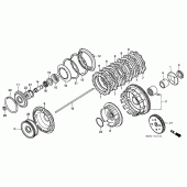 Схема узла: Сцепление для Honda VT1100 Shadow