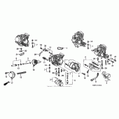 Схема вузла: Комплектуючі карбюратора для Honda VF750 Magna