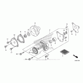 Схема узла: Масляный насос для Honda CRF125 CRF125FB