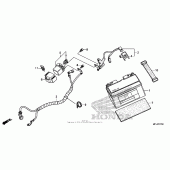 Схема узла: Аккумулятор для Honda CBR600 CBR600RR