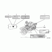 Схема вузла: Інформаційні наклейки для Honda CB1100