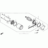 Схема узла: Starter motor 89-90 для Honda VTR250 VTR