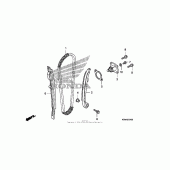 Схема вузла: Ланцюг ГРМ & Натяжник & Заспокоювач для Honda CRF250 CRF250R