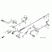 Схема узла: Педаль(Лапка) для Honda VT125 Shadow