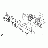 Схема вузла: Водяний насос для Honda VT1100 Shadow Sabre