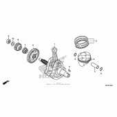 Схема вузла: Колінчастий вал & Поршень для Honda CRF250 CRF250L