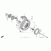 Схема узла: Заднее колесо 1 для Honda ST1100 Pan-European