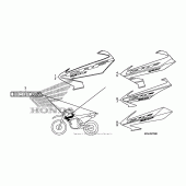 Схема вузла: Stripe + mark (1) для Honda CRF230 CRF230F