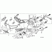 Схема узла: Задний фонарь (Стоп-сигнал) для Honda XL125 Varadero