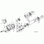 Схема узла: Front cover/timing belt для Honda ST1100 Pan-European