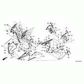 Схема вузла: Нижній обтічник для Honda CBR650F