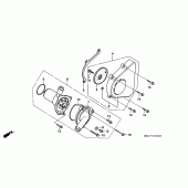 Схема вузла: Left rear cover / water pump для Honda CBR600 CBR600F Hurricane