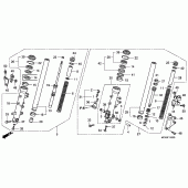 Схема узла: Вилка передней оси для Honda GL1800 Gold Wing