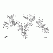Схема узла: Подножки для Honda RVT1000R RVT RC51