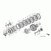 Схема вузла: Зчеплення для Honda XL650 Transalp