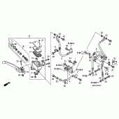 Схема узла: Передний тормозной цилиндр (ABS) для Honda NT700 Deauville