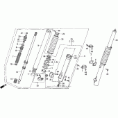 Схема вузла: Вилка передньої осі для Honda XR250