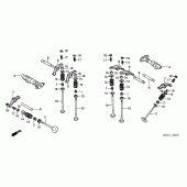 Схема вузла: Шток & Клапан для Honda VT750 Shadow Aero