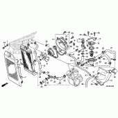 Схема вузла: Радіатор для Honda VT750 Shadow Aero