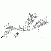 Схема вузла: Вихлопна система для Honda NX650 Dominator