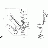 Схема вузла: Передній гальмівний циліндр для Honda CB750 Nighthawk